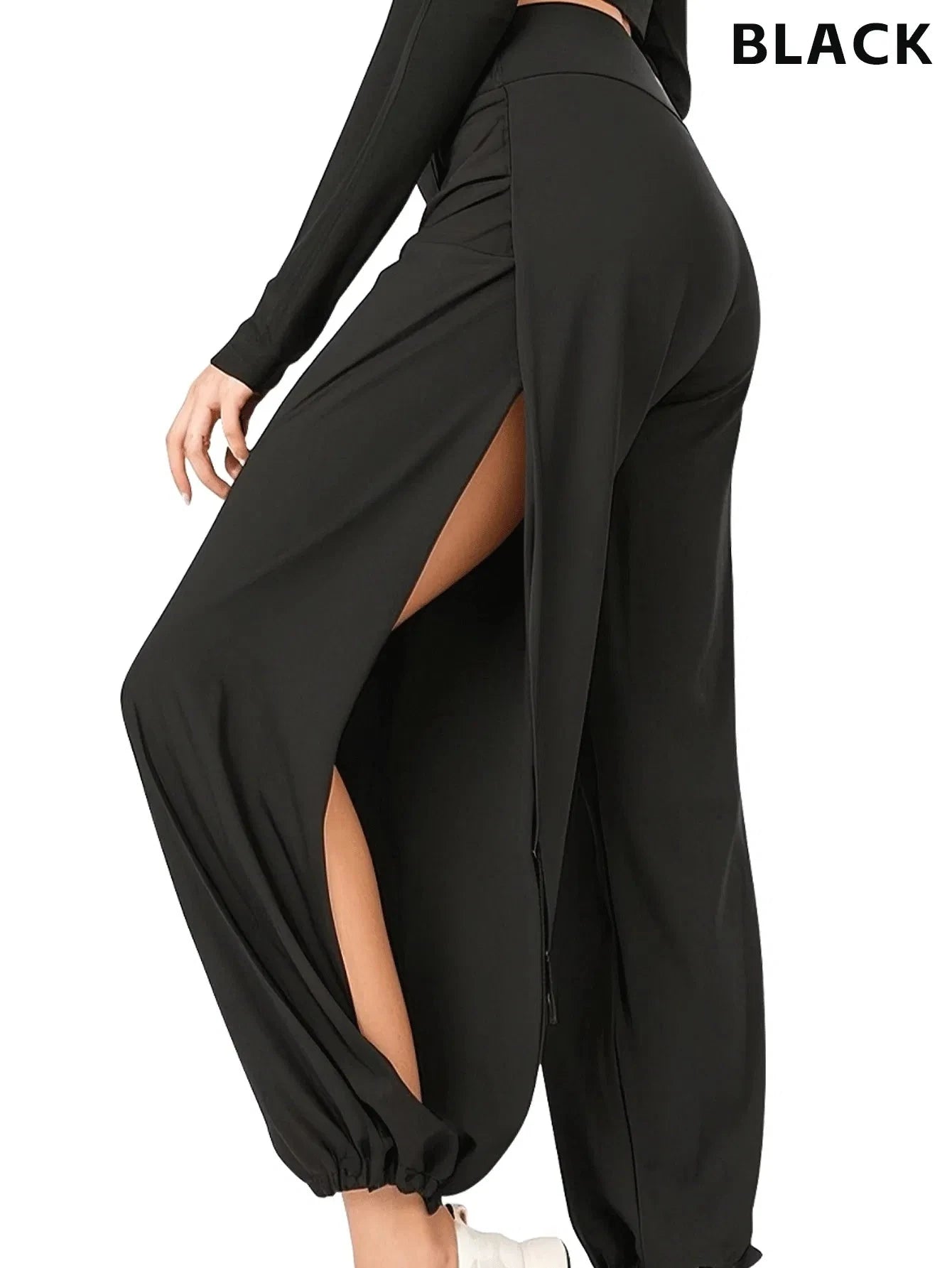 Boho Harem Pants with High Slit