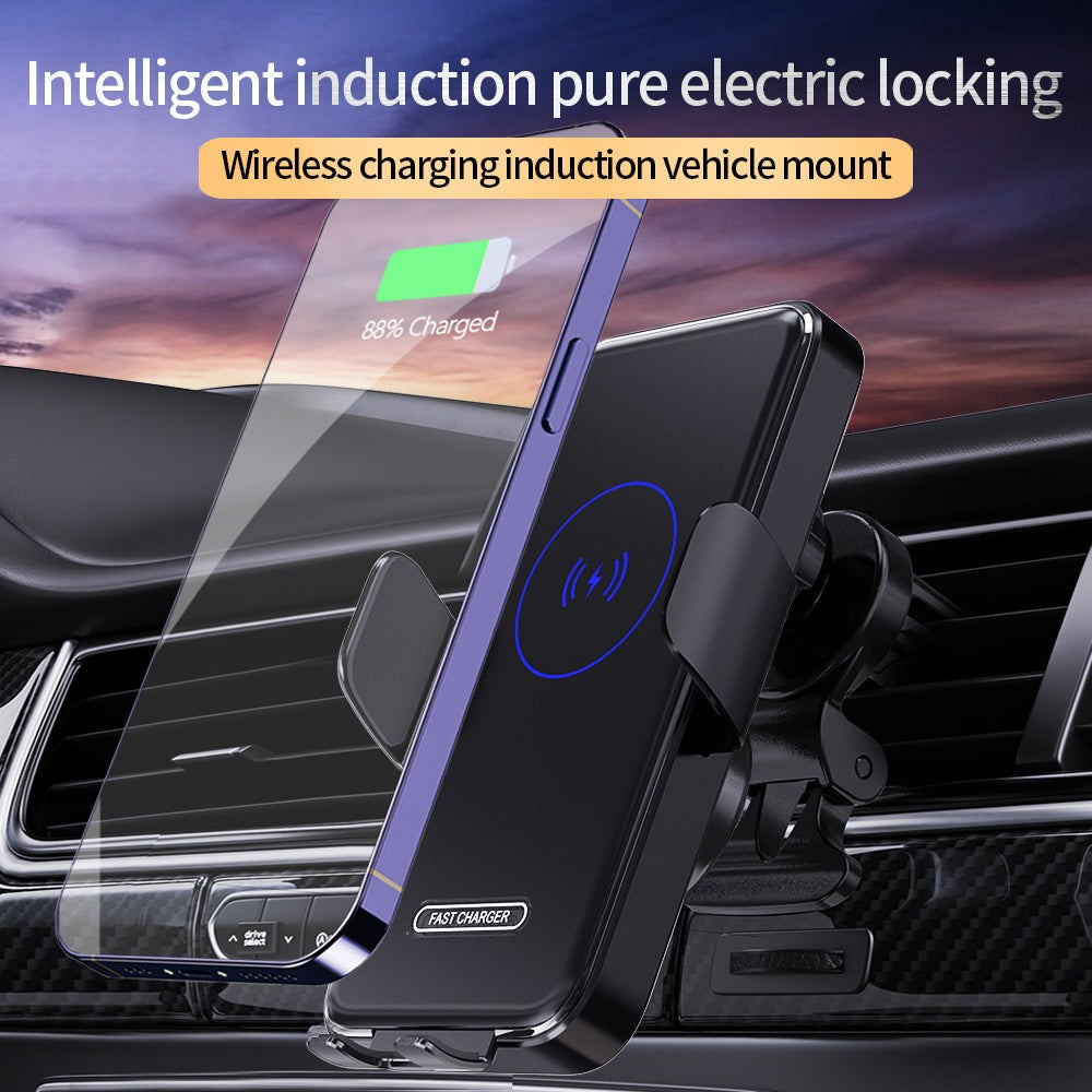 Wireless Car Charger 15W Fast Charging Auto Clamp Mount