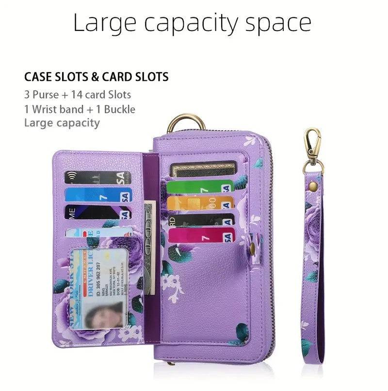 PU Leather Long Wallet Clutch for Women