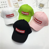 Unisex Baseball Cap Cotton Embroidered Letters Adjustable Korean Style Casual Hat