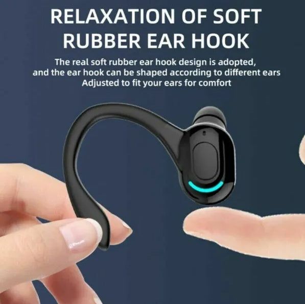 Wireless Earbuds with Ear Hook and Secure Fit Design