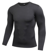 Mens Long Sleeve Compression Shirt Quick Dry Athletic Fit