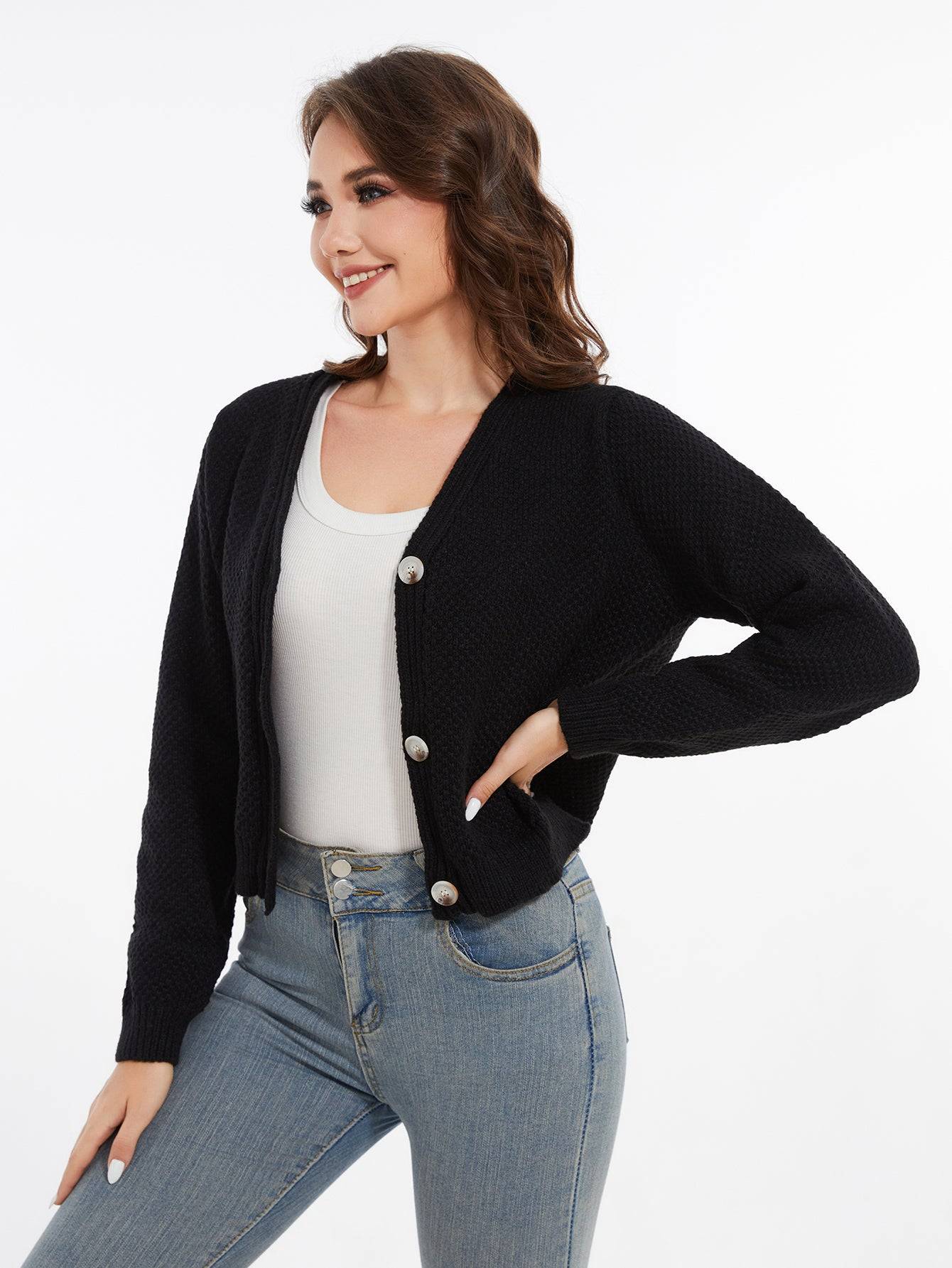 Women Striped Cardigan Sweater