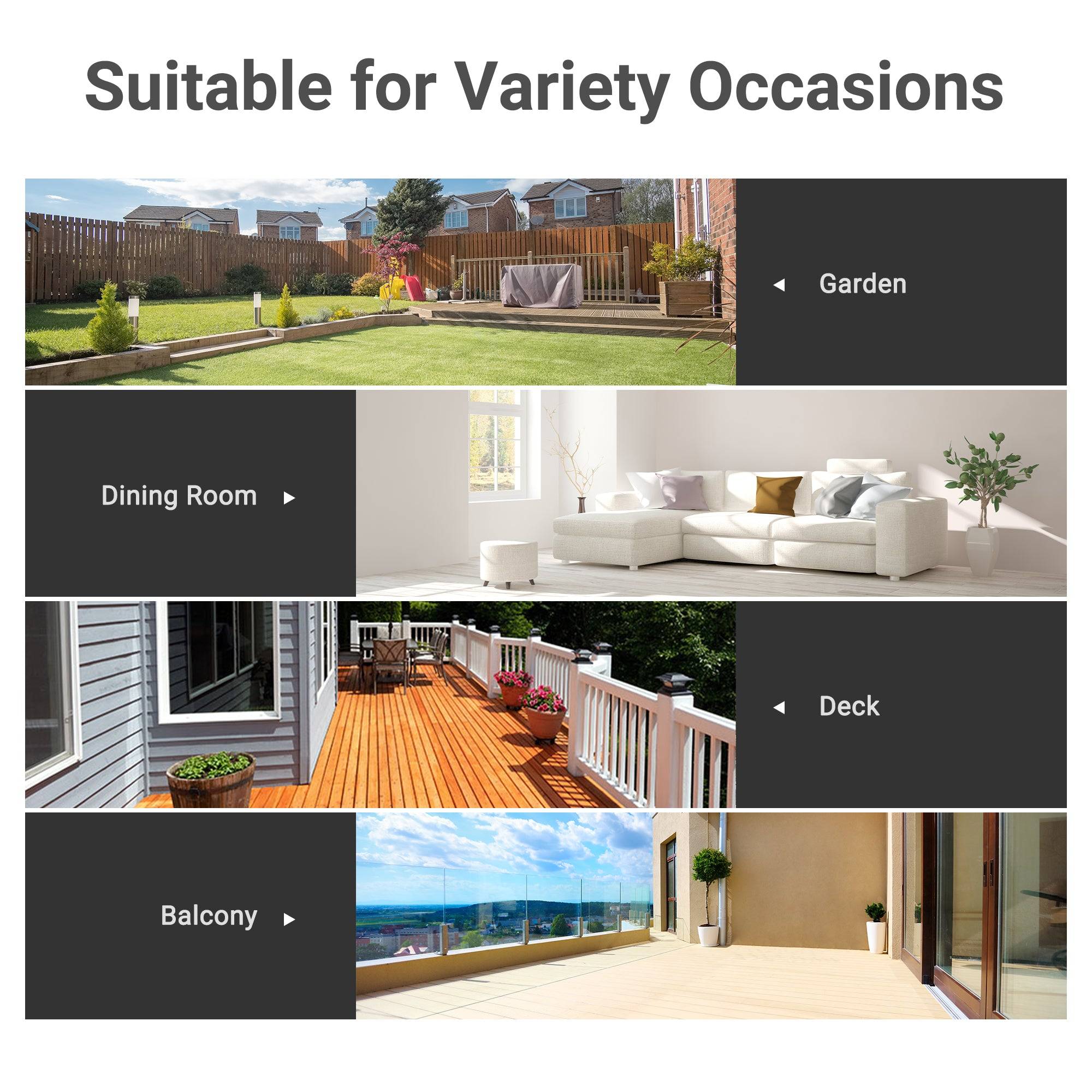 Outsunny Outdoor Bistro Table with Glass Top & Umbrella Hole