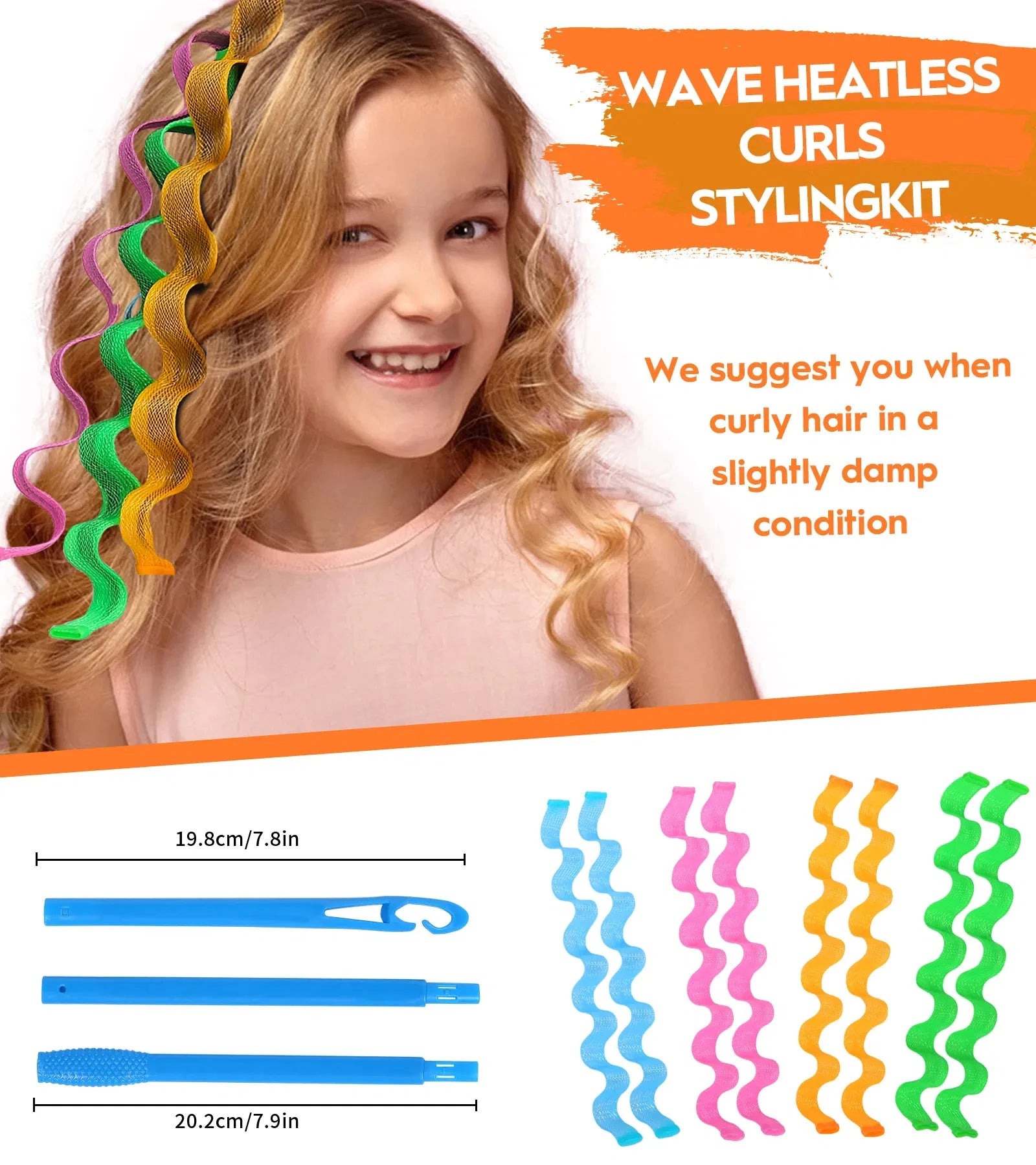Heatless Curls Hair Curlers Wave Kit 30 Pieces