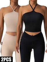 Seamless Racerback Sports Bra 2 Pack High Support Padded