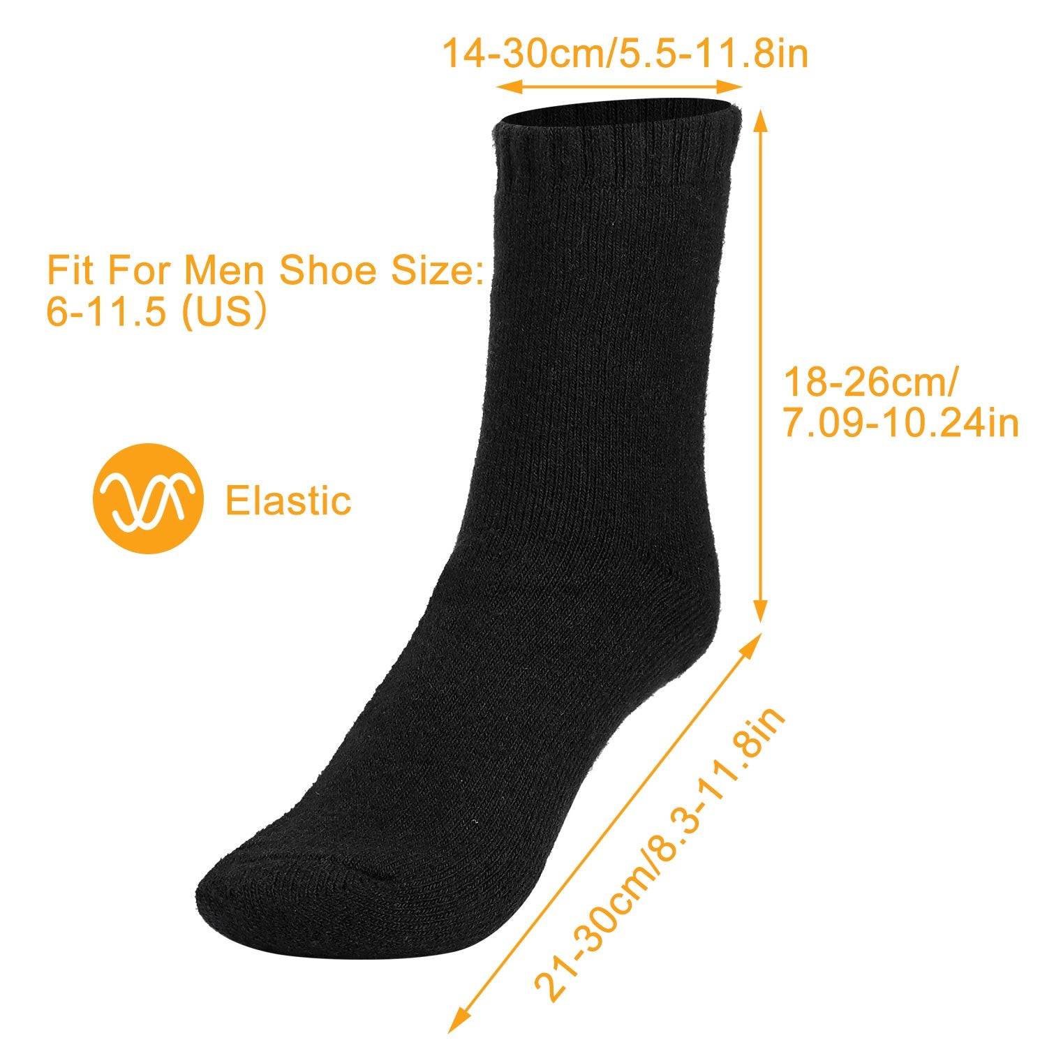 3 Pack Mens Heating Socks with Thermal Fleece