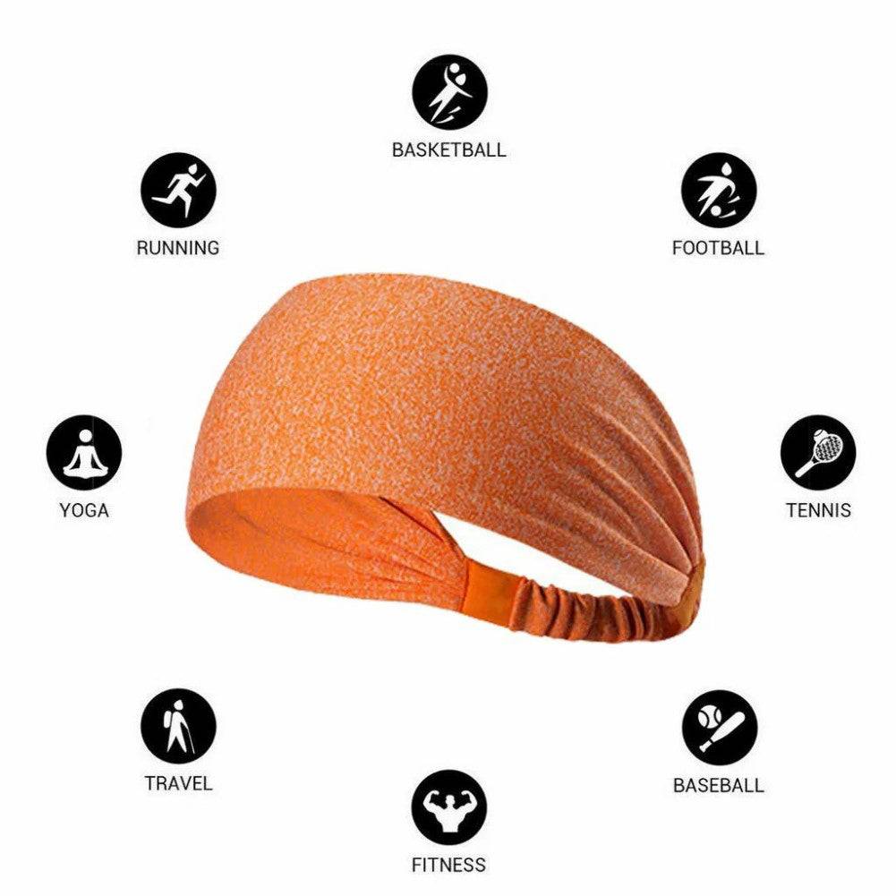 Unisex Sports Headbands 5 Pack Fitness Sweatbands