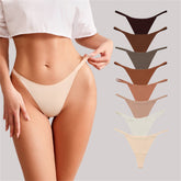 Seamless Ice Silk Thong Low Waist Quick Dry 8 Pack
