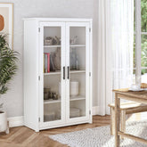 Lulu Modern Storage Cabinet With Glass Doors