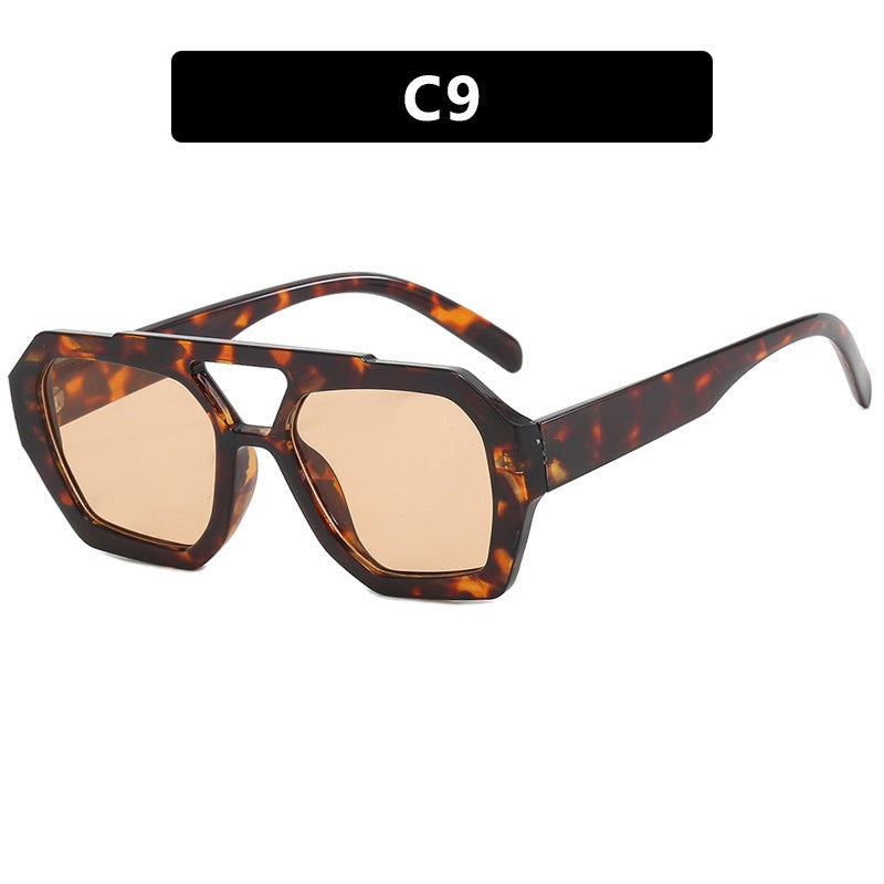 Womens Big Frame Leopard Sunglasses UV400 Fashion Shades