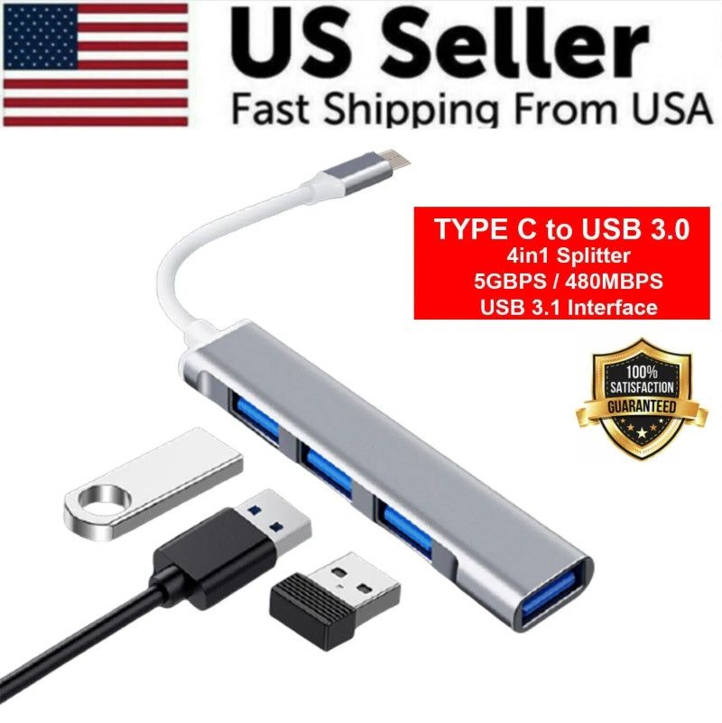 USB C Multiport Hub with 4K HDMI and USB 3.0