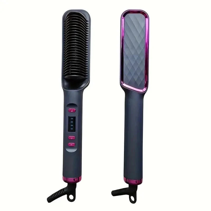 Hair Straightening Brush Ionic with LED Display