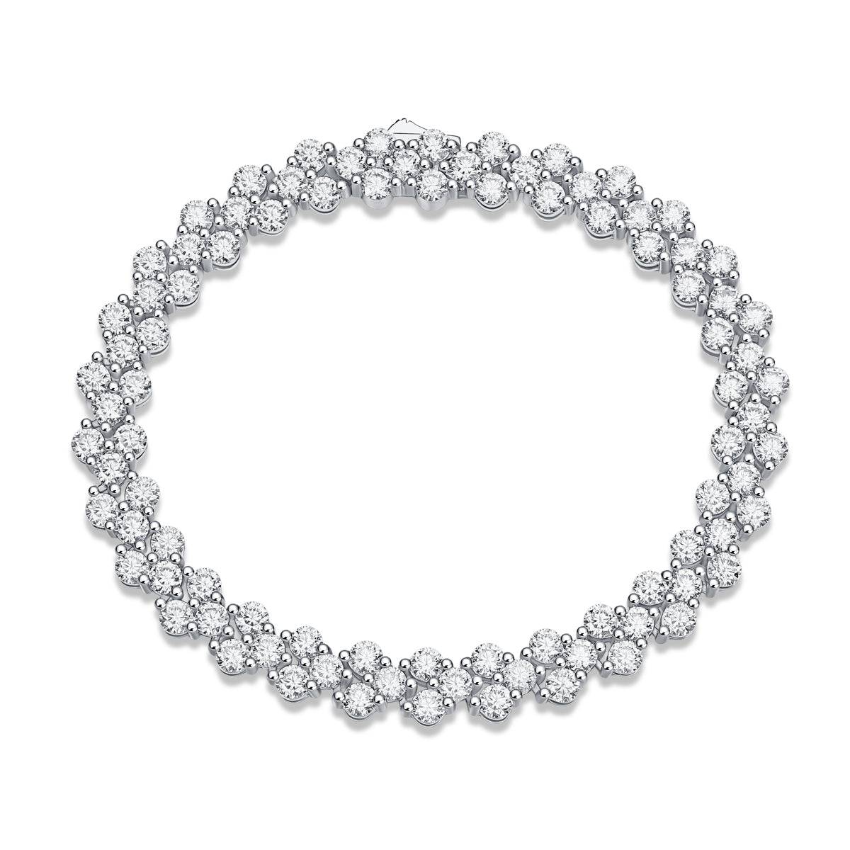 S925 Silver Moissanite Bracelet Elegant Luxury Style
