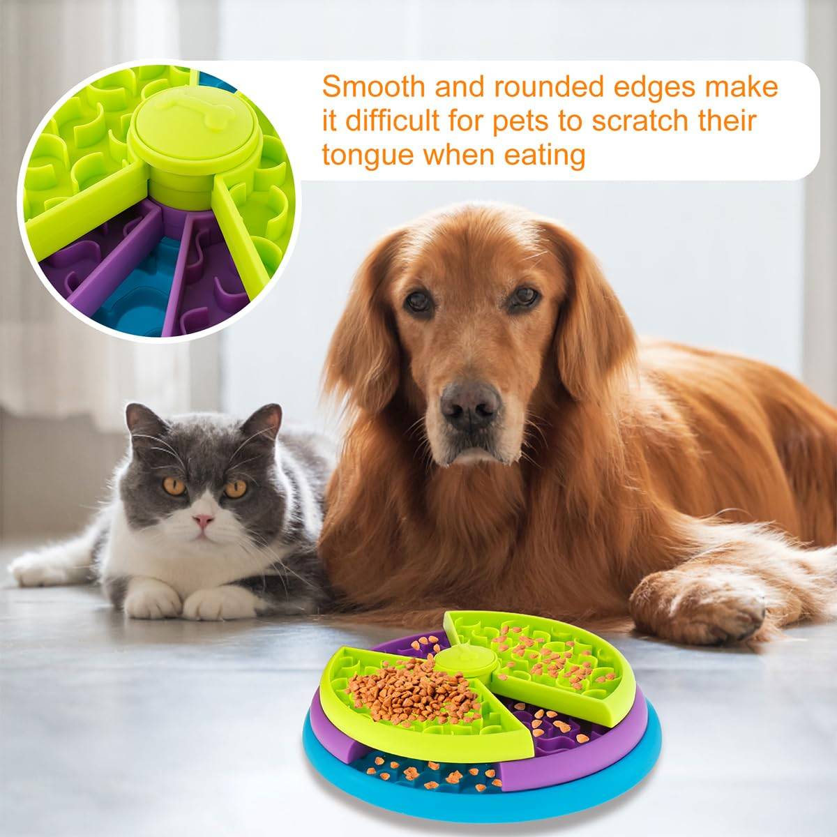 3 in 1 Slow Feeder Dog Bowl Puzzle Mat
