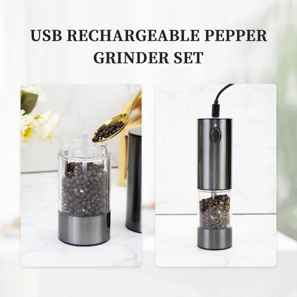 Electric Spice Grinder Set Battery Powered 2PCS