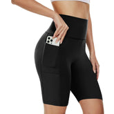 Pants Short High Waisted Slim Sports Shorts with Pockets