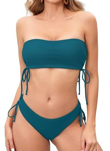Minimalist Solid Color Bikini Set Two Piece Swimwear