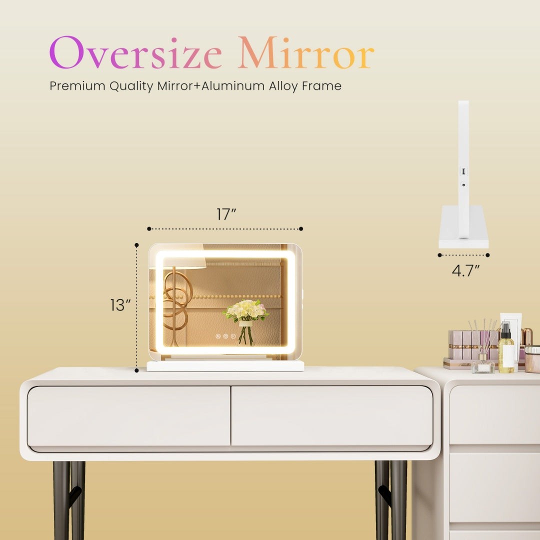LED Vanity Mirror with Dimmable Lights for Makeup