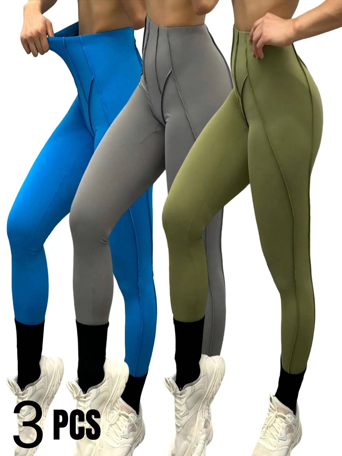 Womens Quick Dry Leggings 3 Pack with Pockets