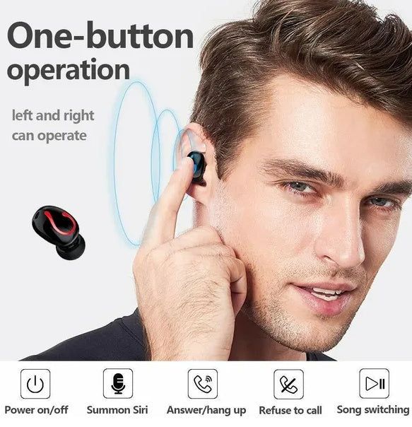 Headphones Bluetooth 5.1 TWS Mini In Ear Waterproof