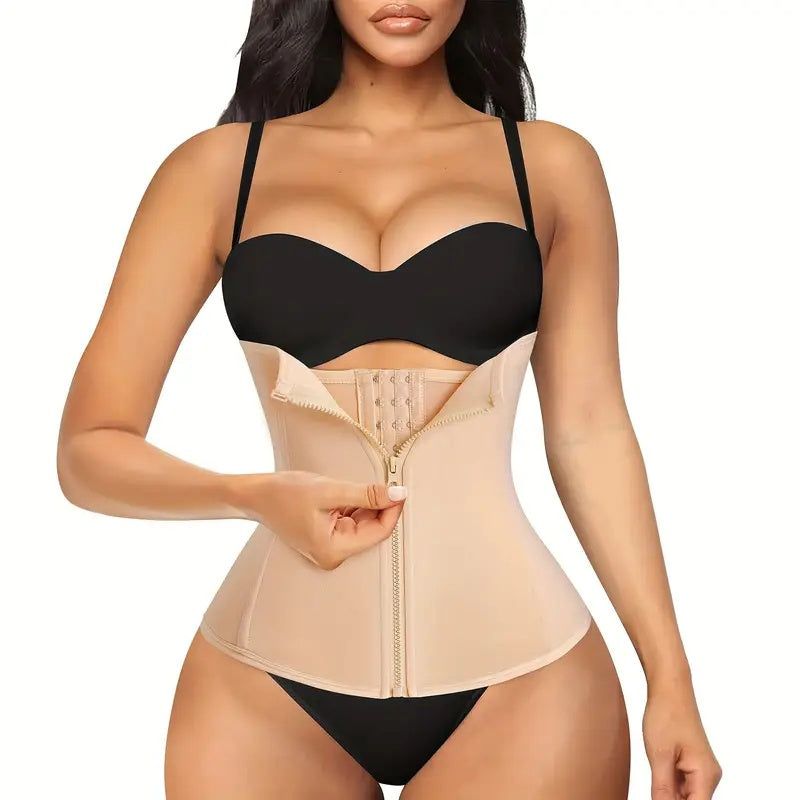 Waist Trainer for Women with Zipper Tummy Control Support