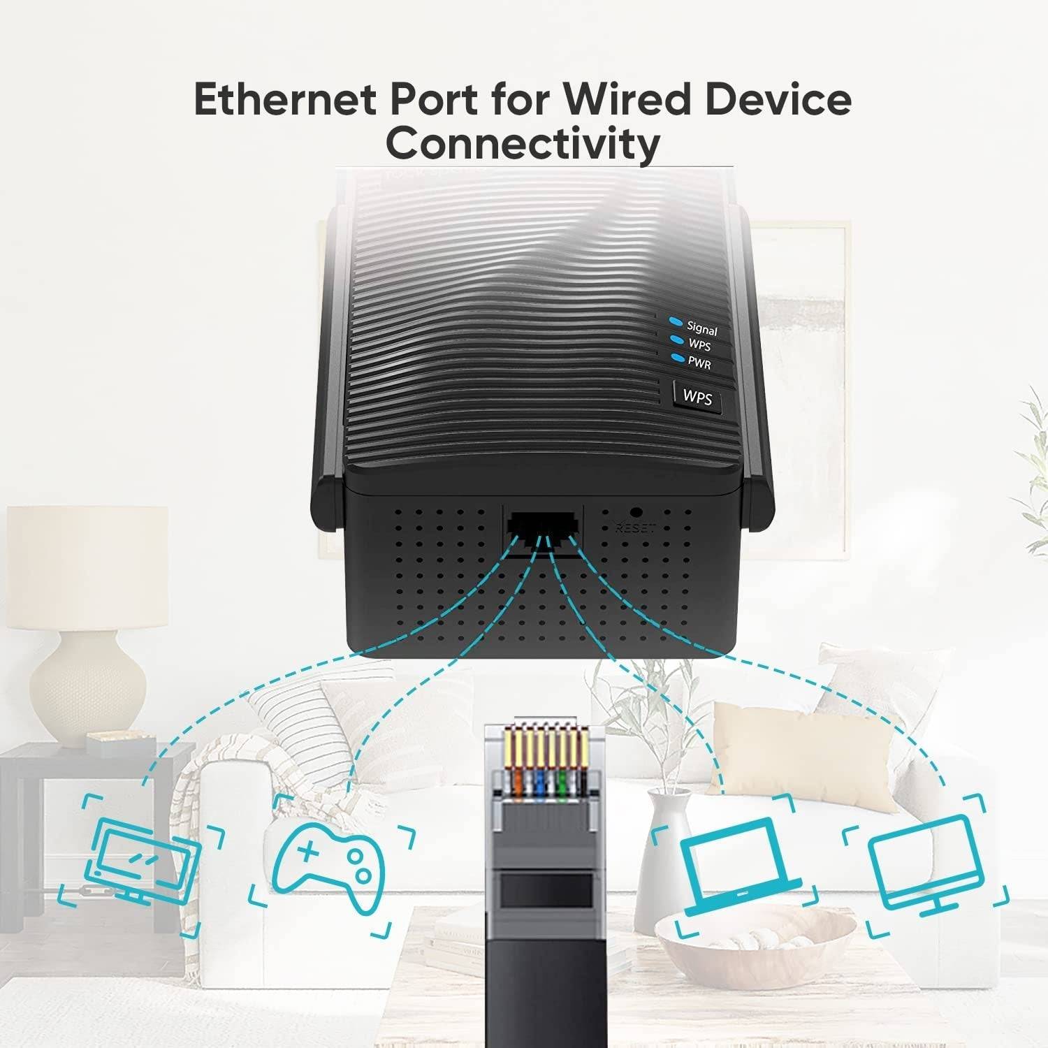 AC2100 Dual Band WiFi Extender with Gigabit Ethernet Port