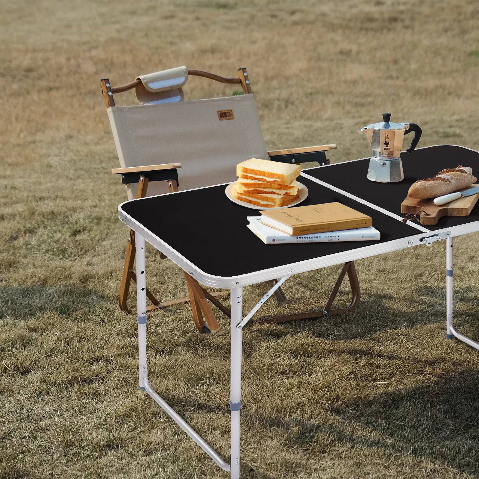 4FT Adjustable Height Folding Table Outdoor