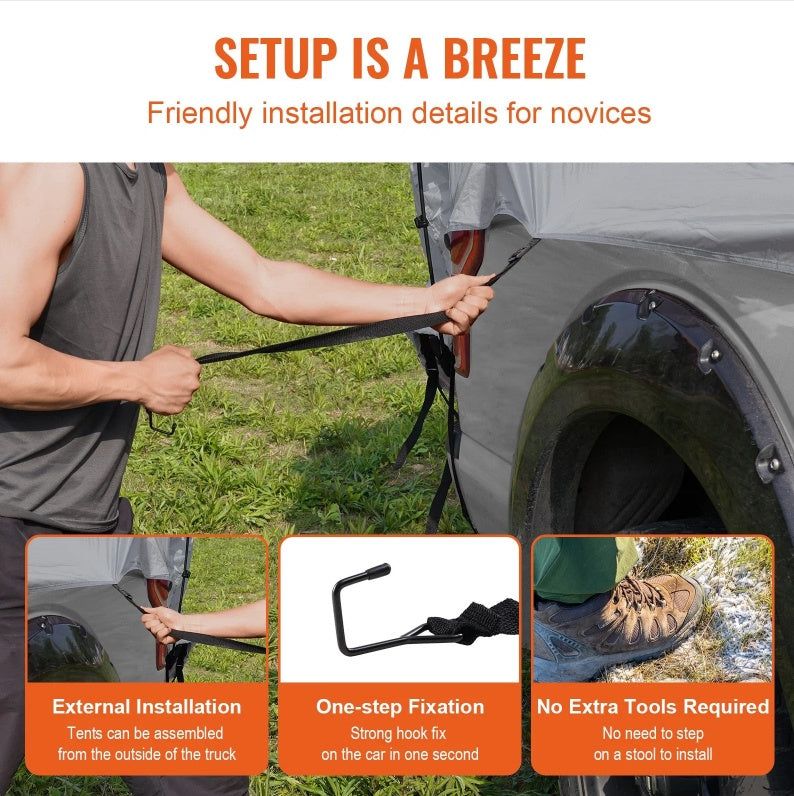 Waterproof Portable Truck Bed Tent for Pickup Camping