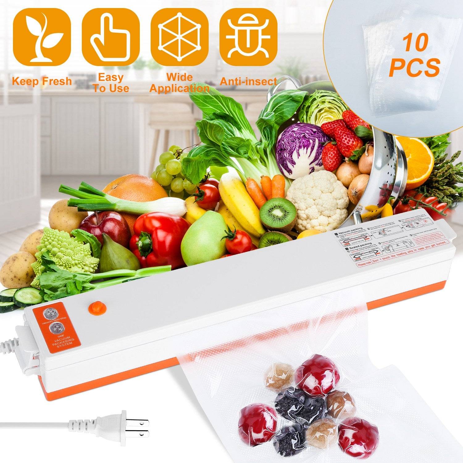Electric Vacuum Sealer Machine for Home Food Storage