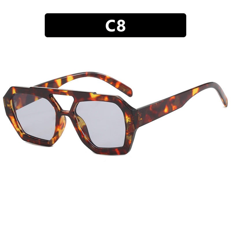Womens Big Frame Leopard Sunglasses UV400 Fashion Shades