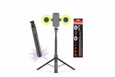 Selfie Stick Tripod with Light for Phone Recording