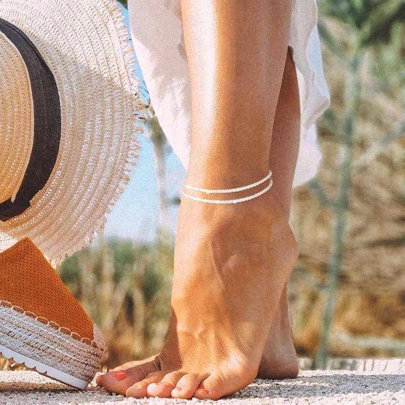 Women Waterproof Ankle Bracelet Adjustable Gold Silver