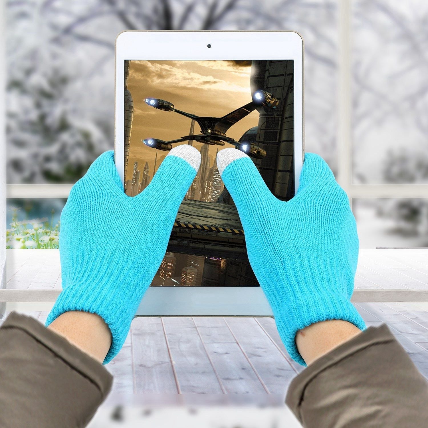 Unisex Winter Touchscreen Knit Gloves Windproof Warm