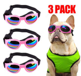 Pet Dog Sunglasses UV Protection Pink Set