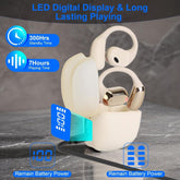 Wireless Open Ear Headphones LED Case IPX5 Low Latency