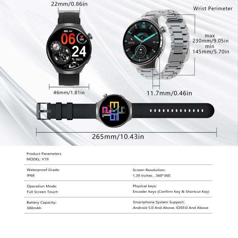 SENBONO V19 Smartwatch with Call & Heart Rate Monitor