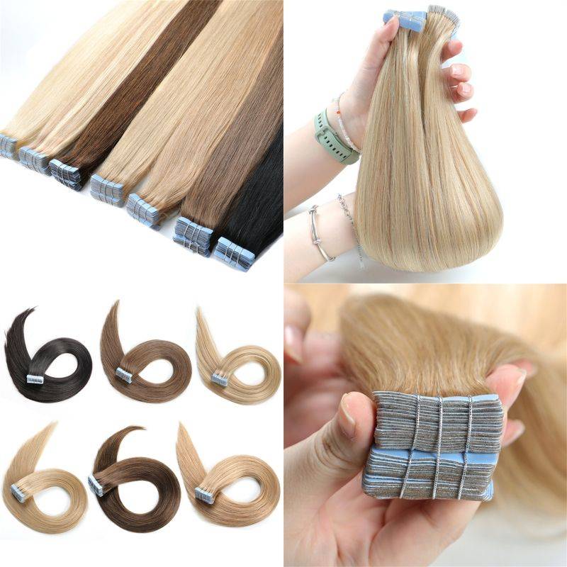 Platinum Blonde Seamless Virgin Human Hair Extensions
