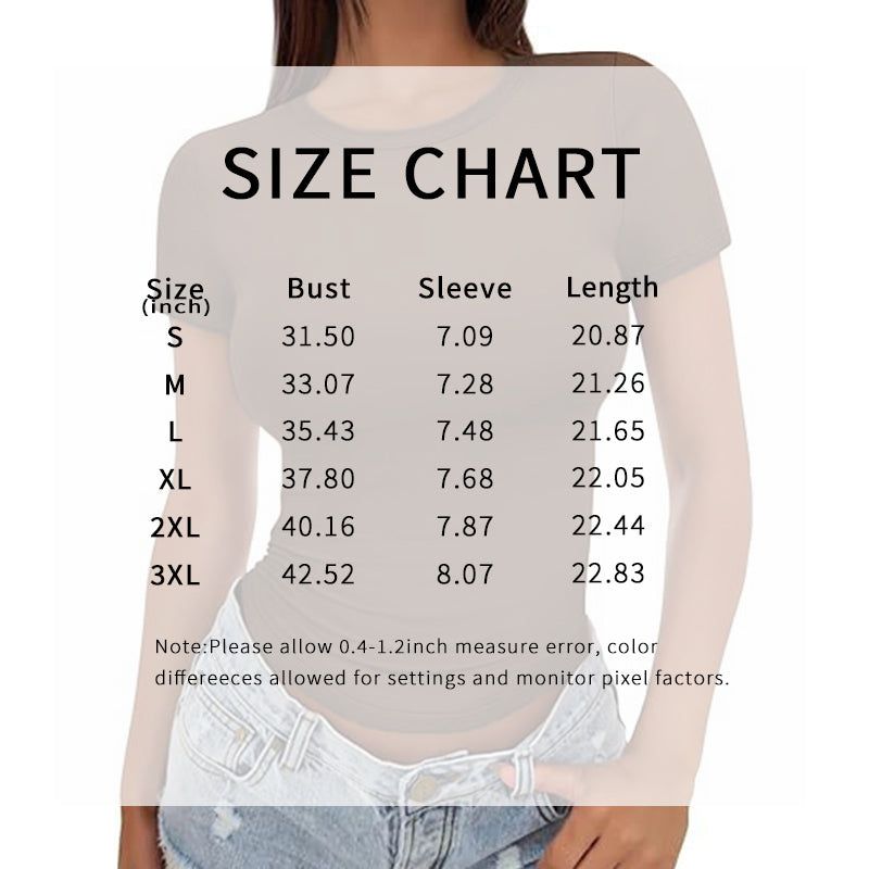 Womens Crewneck Slim Fit T Shirt For Summer Wear