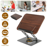 Adjustable Foldable Book Stand with Rotating Base Design
