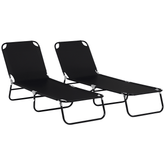 2 Piece Folding Lounge Chairs for Pool and Beach