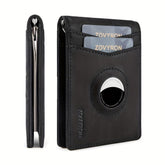 Mens Leather Bifold Wallet with AirTag Slot