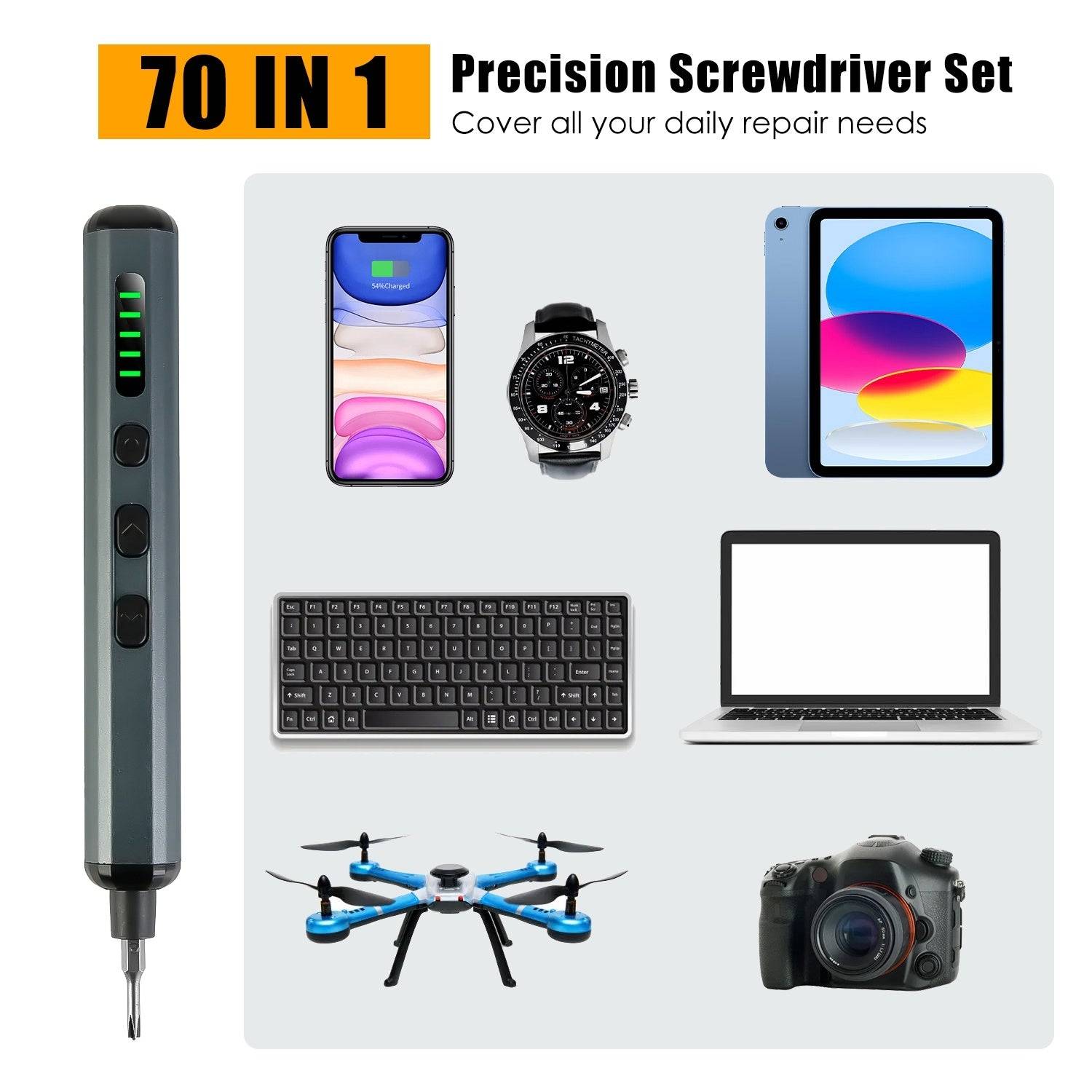 Electric Screwdriver 70 in 1 Precision Repair Tool Kit