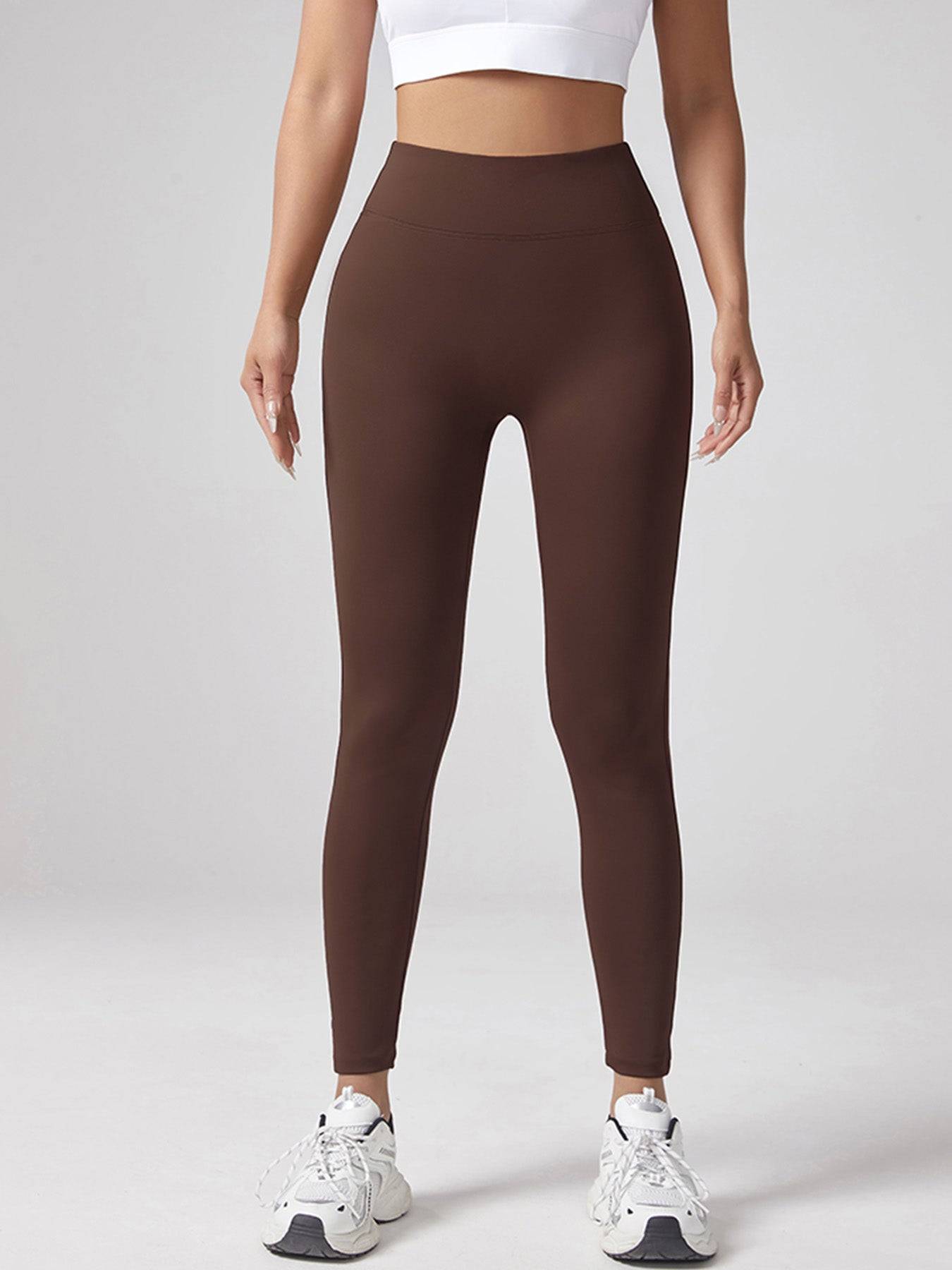 Hip Lifting Sports Leggins with Waist Pleated Design