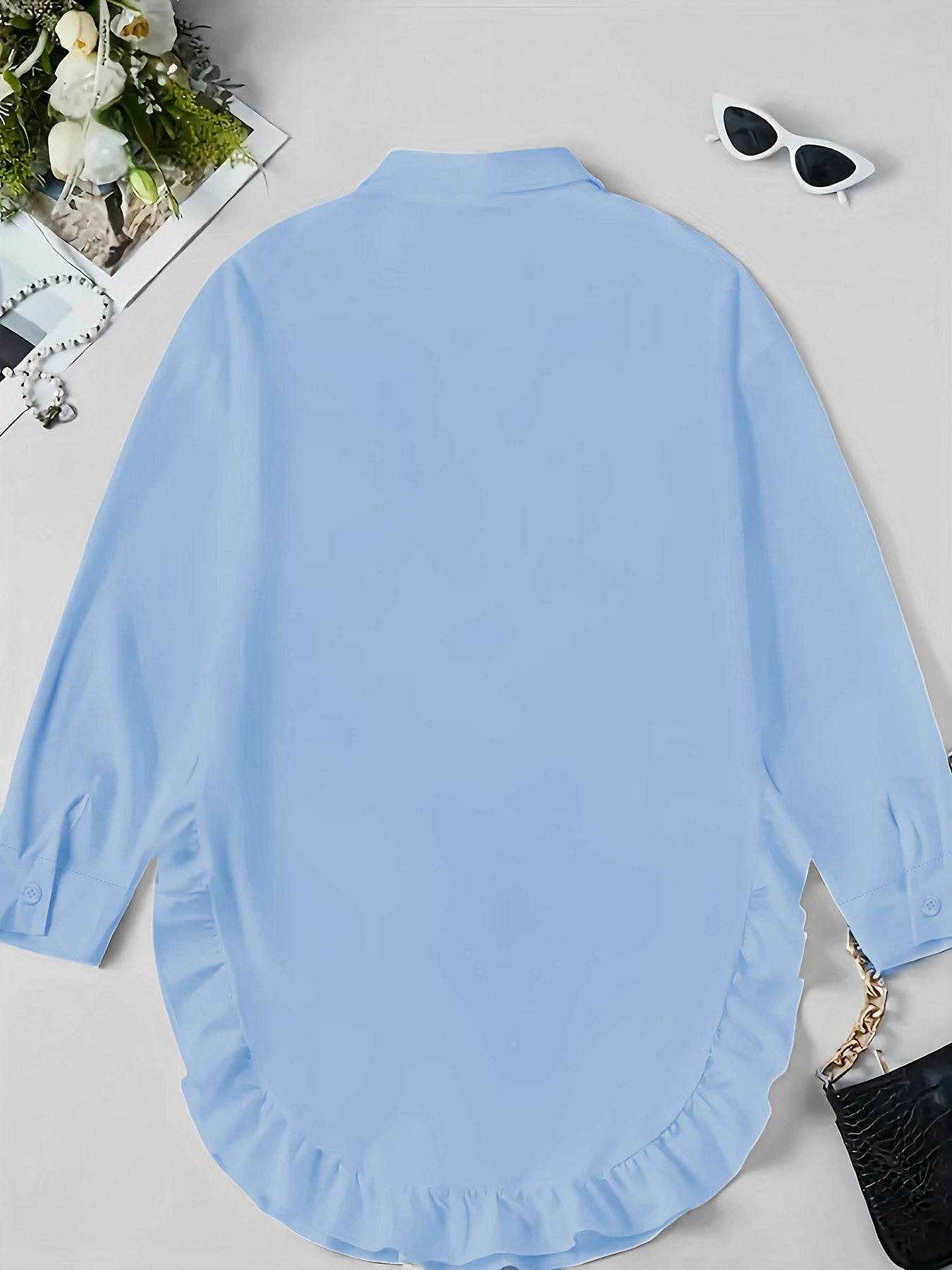 Long Sleeve Casual Solid Color Shirt