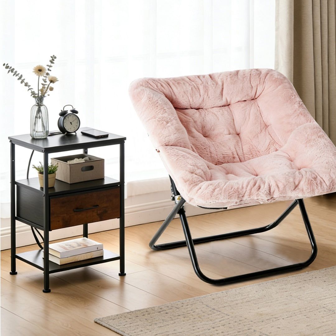 Bedside Table Charging Station Nightstand With Drawer