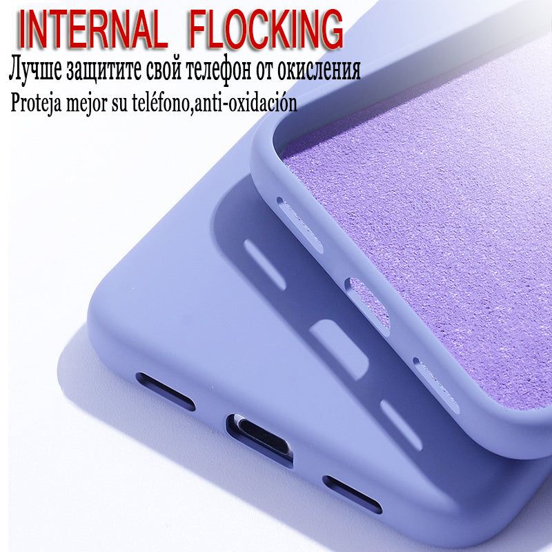 Shockproof Solid Color Resin Phone Case Full Coverage