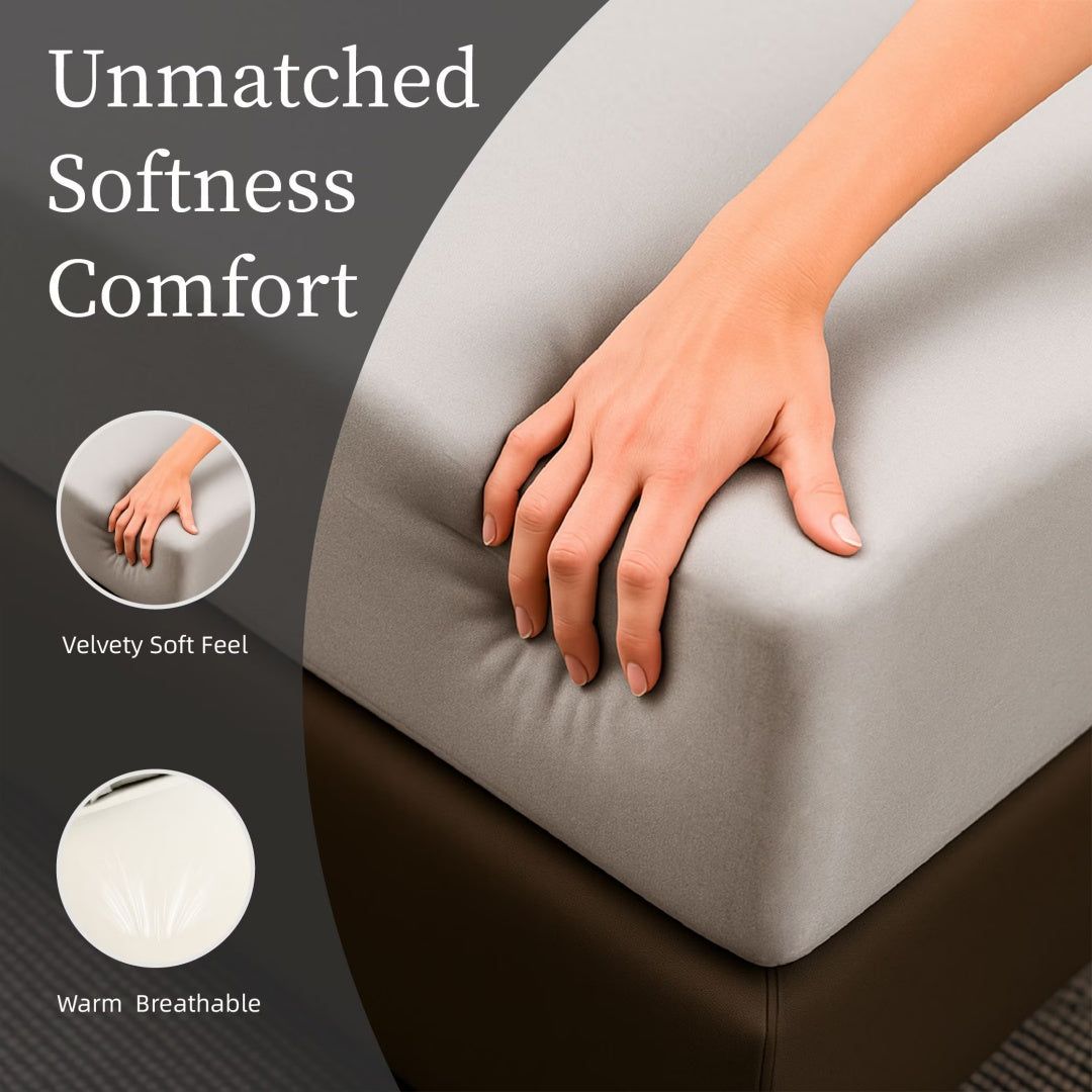 King Bed Sheets Set Microfiber 4 Piece Comfort