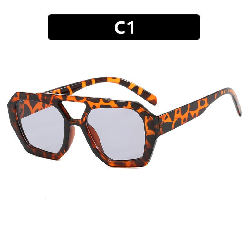 Womens Big Frame Leopard Sunglasses UV400 Fashion Shades