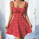 Floral Mini Dress with Spaghetti Straps for Summer